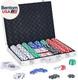 Poker Chips with Numbers, 500Pcs Poker Chip Set with Aluminum Travel Case, 11.5 Gr