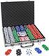 Poker Chips with Numbers, 500Pcs Poker Chip Set with Aluminum Travel Case, 11.5 Gr