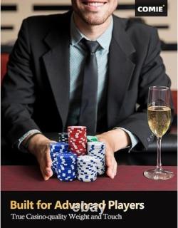 Poker Chips with Numbers, 500Pcs Poker Chip Set with Aluminum Travel Case, 11.5 Gr