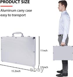 Poker Chips with Numbers, 500Pcs Poker Chip Set with Aluminum Travel Case, 11.5 Gr