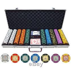 Poker Game Set / With Metal Insert For An Extra Heavyweight Poker Chip