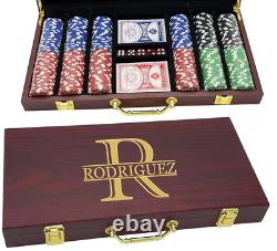 Poker Set-300 Chips With Case, Custom Engraving