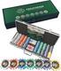 Poker Set'Christopher', Poker Case with 500 Plastic Poker Chips, with Values