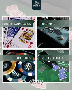 Poker Set'Christopher', Poker Case with 500 Plastic Poker Chips, with Values