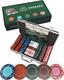 Poker Set Corrado 300 Clay Poker Chips (14 G) with Aluminum Case, Plastic Pl