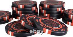 Poker Set Corrado 300 Clay Poker Chips (14 G) with Aluminum Case, Plastic Pl
