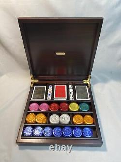 Poker Set Renzo Romagnoli Luxury Poker Set Wooden Box Rare New In Box WOW