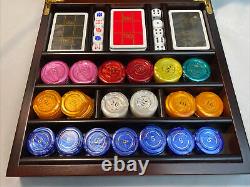 Poker Set Renzo Romagnoli Luxury Poker Set Wooden Box Rare New In Box WOW