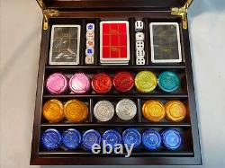 Poker Set Renzo Romagnoli Luxury Poker Set Wooden Box Rare New In Box WOW