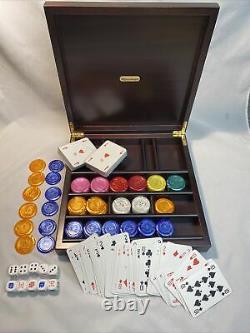 Poker Set Renzo Romagnoli Luxury Poker Set Wooden Box Rare New In Box WOW