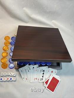 Poker Set Renzo Romagnoli Luxury Poker Set Wooden Box Rare New In Box WOW