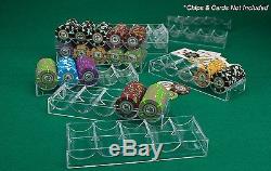 Poker Table Chip Chips Trays Set Holder Organizer Rack Shelf Shelves Storage NEW