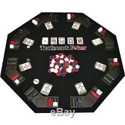 Poker Texas Traveller Table Top and 300 Chip Travel Set