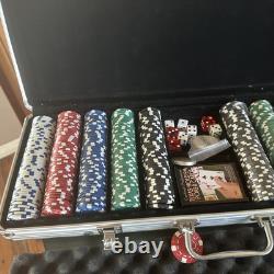 Poker chips set with aluminum locking case. Huge Set Very Heavy. Comes Complete