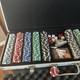 Poker chips set with aluminum locking case. Huge Set Very Heavy. Comes Complete