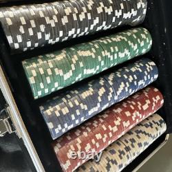 Poker chips set with aluminum locking case. Huge Set Very Heavy. Comes Complete