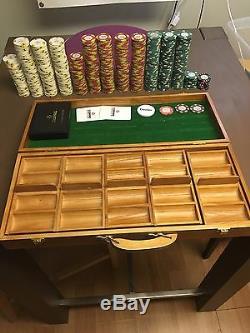 Poker gift set with real casino paulson tophat and cane chips