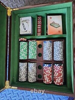 Poker set with Wooden case 500 Chips