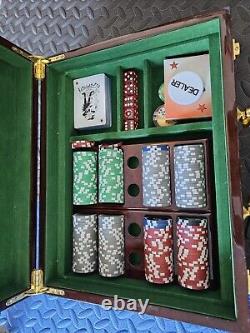 Poker set with Wooden case 500 Chips