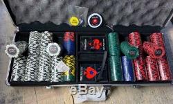 PokerStars Branded Official Casino 500pcs Poker Set with Aluminum Case Cards New