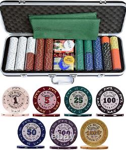 Pokercraftstm 500 Piece Pro Poker Clay Poker Set 2X Plastic Cards with Cutting