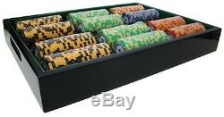 Pre-Pack 500 Ct Monte Carlo Chip Set Hi Gloss Wooden Case