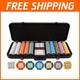 Premium 500-Piece Clay Poker Chips Set with Unique Designs and Durable Case