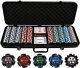 Premium 500pc Poker Chips Set with Unique Denominations & Durable Storage Case