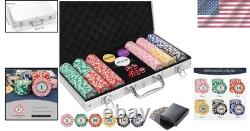 Premium European Clay Poker Chips Set with 2 Decks and Case For Card Games