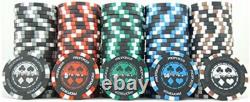 Premium Poker Chip Set with 500 Custom Chips & Tough Aluminum Case for Parties
