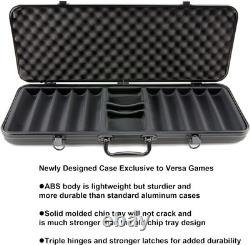 Premium Poker Chip Set with 500 Custom Chips & Tough Aluminum Case for Parties