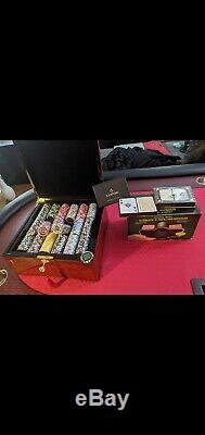 Premium casino poker table, custom chip set, copag cards and more