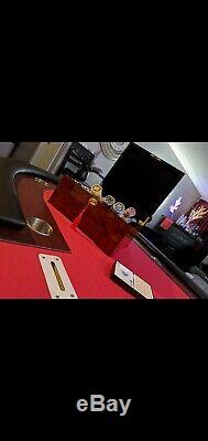 Premium casino poker table, custom chip set, copag cards and more