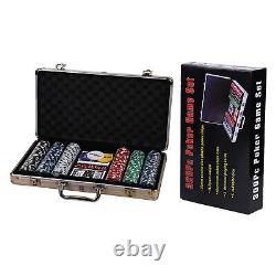 Professinal 300Pcs Poker Chip Set Game Chips with Box Poker Chips