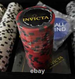 Professional 500 13.5g Poker Chips Set Cards Dice Limited Edition Invicta