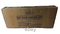 Professional 500 13.5g Poker Chips Set Cards Dice Limited Edition Invicta