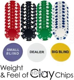 Professional 500 Piece Poker Chip Set with Carrying Case for 10 Players