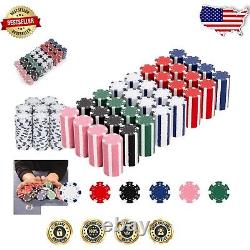 Professional Grade 11.5g Poker Chip Set 800 Casino Style Chips & Unique Dice