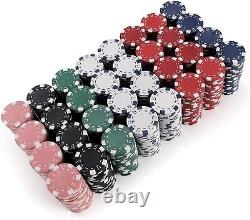 Professional Grade 11.5g Poker Chip Set 800 Casino Style Chips & Unique Dice