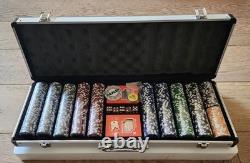 Professional Poker Chip Set 500 Peice Lazer Eagle Graphics 7 Denominations