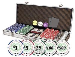 Professional Set Kit of 500 Poker texas Hold'em Chips
