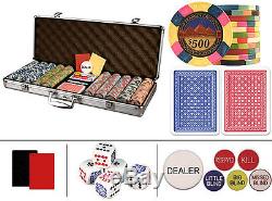 Pyramids Casino 500 Poker Chip Set 10g with Case Tri Color like Paulson NEW