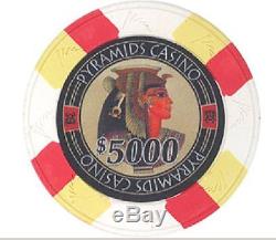 Pyramids Casino 500 Poker Chip Set 10g with Case Tri Color like Paulson NEW