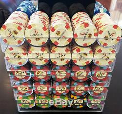 QTY. 1000 used Paulson Pharaoh poker chips. Nice cash game set. VERY RARE