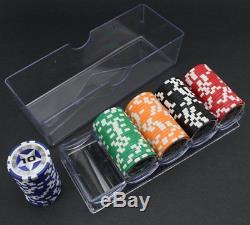 Quality Poker Chips Game Set of 100 Piece 5 Different Colors Party Fun US Seller
