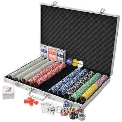 Quality Poker Set with 1000 Laser Chips Aluminium