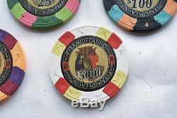 RARE 10g PYRAMID CASINO CLAY/COMPOSITE POKER CHIP SET WITH CHIP TRAYS