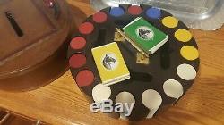 RARE Antique Royal Doulton Flambe Fox Poker Chip Set Fox Hunting Gift