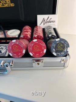 RARE BRAND NEW Ducks Unlimited Camo Leather 300-piece Poker Chip Set