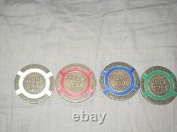 RARE BRASS SET 2005 World Series of Poker Set WithBinyons Horseshoe $1-$500 Chips